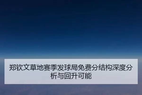 郑钦文草地赛季发球局免费分结构深度分析与回升可能（xingkong）